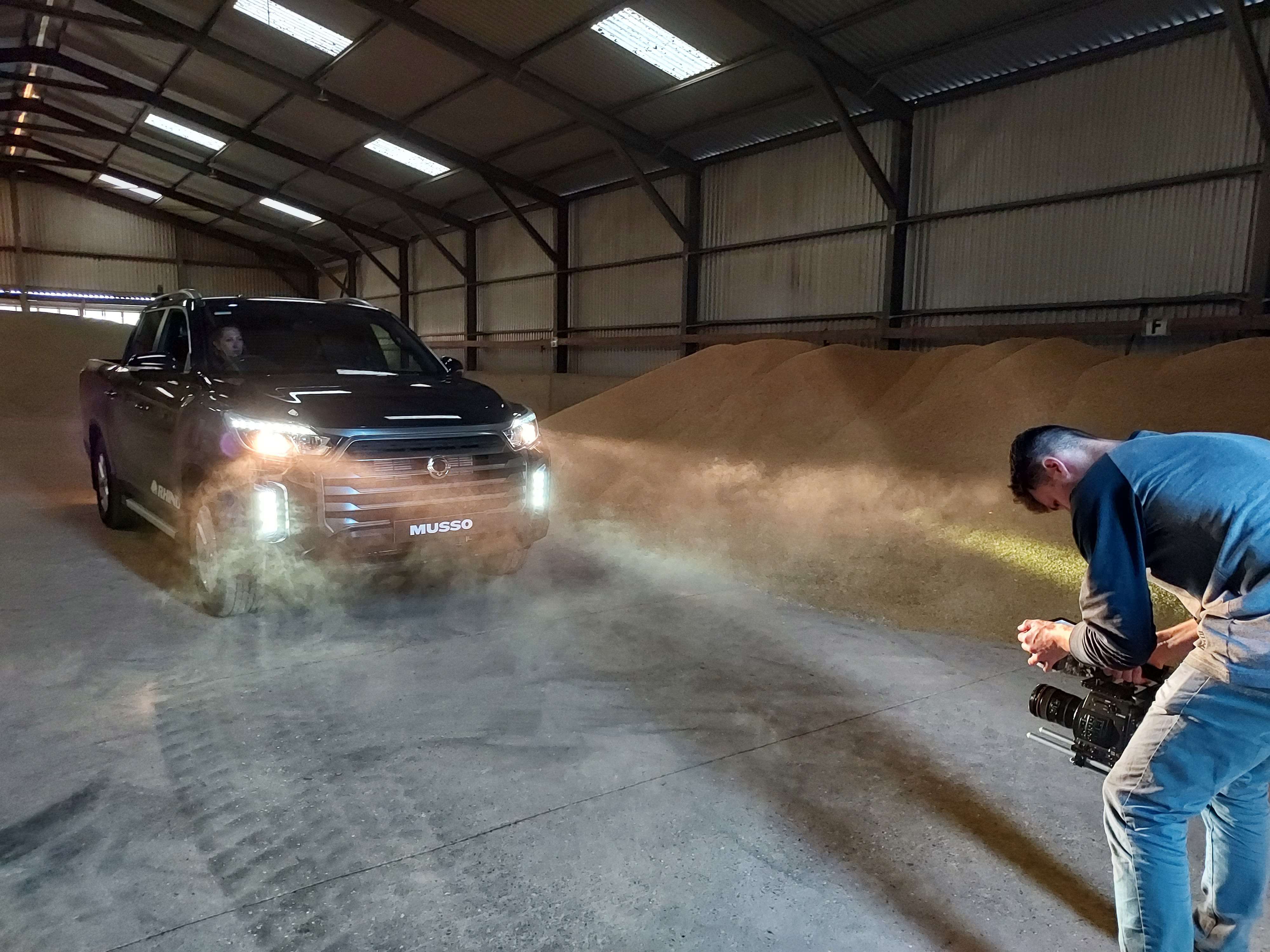 New SsangYong Musso Rhino long wheelbase - photo shoot behind the scenes